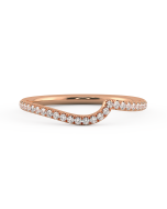 Danhov Abbraccio Ladies Wedding Band in 18k Rose Gold