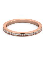 Danhov Classico Diamond Wedding Ring for Women in 14k Rose Gold