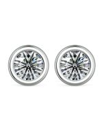 Norme de Danhov Classic Diamond Earrings in 14k White Gold