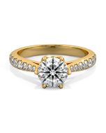 Danhov Classico Diamond Engagement Ring in 18k Yellow Gold