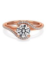 Danhov Abbraccio Handmade Diamond Engagement Ring in 14k Rose Gold