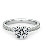 Danhov Classico Handmade Diamond Engagement Ring in 14k White Gold