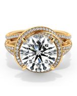 Danhov Couture Engagement Ring in 14k Yellow Gold