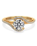 Danhov Abbraccio Handmade Diamond Engagement Ring in 14k Yellow Gold