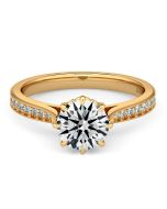 Danhov Classico Handmade Diamond Engagement Ring in 18k Yellow Gold
