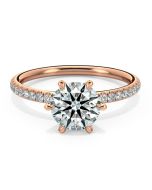 Norme de Danhov Diamond Engagement Ring for Women in 18k Rose Gold