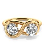 Danhov Abbraccio Infinity Single Shank Engagement Ring in 18k Yellow Gold
