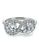 Danhov Abbraccio Infinity Single Shank Diamond Engagement Ring in Platinum