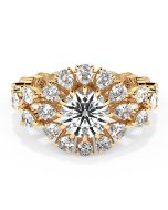 Danhov Classico Grand Diamond Engagement Ring in 18k Yellow Gold