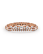 Norme De Danhov Diamond Wedding Band in 14k Rose Gold