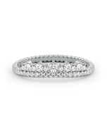 Norme De Danhov Diamond Wedding Band in 18k White Gold