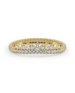 Norme De Danhov Diamond Wedding Band in 18k Yellow Gold