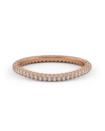 Norme De Danhov Diamond Wedding Band in 18k Rose Gold