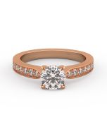 Danhov Classico Engagement Ring in 14k Rose Gold