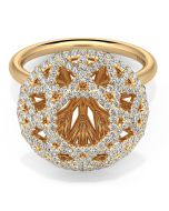 Danhov Diamante Round Fine Ring in 14k Yellow Gold
