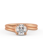 Danhov Abbraccio Ladies Engagement Ring in 18k Rose Gold