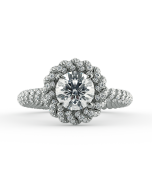 Danhov Eleganza Braided Diamond Engagement Ring in 14k White Gold