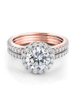 Danhov Unito Designer Diamond Engagement Ring in 14k Rose Gold