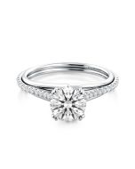 Danhov Unito Triple Shank Engagement Ring in Platinum