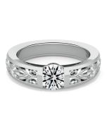 Norme de Danhov Engagement Ring for Women in 14k White Gold