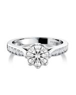 Danhov Classico Engagement Ring in 14k White Gold