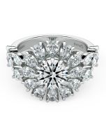 Danhov Classico Grand Diamond Engagement Ring in 14k White Gold