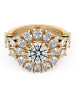 Danhov Classico Grand Diamond Engagement Ring in 18k Yellow Gold