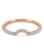 Danhov Classico Unique Handmade Curvy Wedding Band in 14k Rose Gold