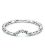 Danhov Classico Unique Handmade Curvy Wedding Band in 14k White Gold