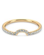 Danhov Classico Unique Handmade Curvy Wedding Band in 14k Yellow Gold