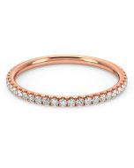 Danhov Classico Unique Handmade Wedding Band in 14k Rose Gold