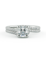 Danhov Abbraccio Ladies Engagement Ring in 14k White Gold