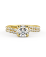 Danhov Abbraccio Ladies Engagement Ring in 18k Yellow Gold