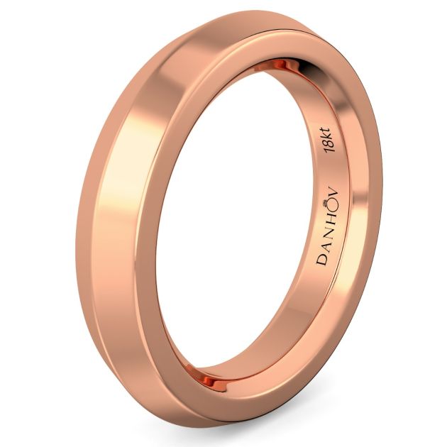 Danhov Classic Voltaggio Wedding Ring in 14k Rose Gold