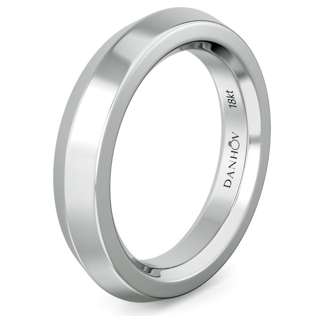 Danhov Classic Voltaggio Wedding Ring in 18k White Gold