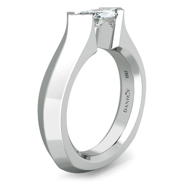 Danhov Tension Engagement Ring in 14k White Gold