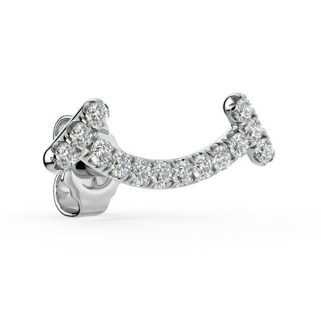 Norme de Danhov Smile Diamonds Earrings in 18k White Gold