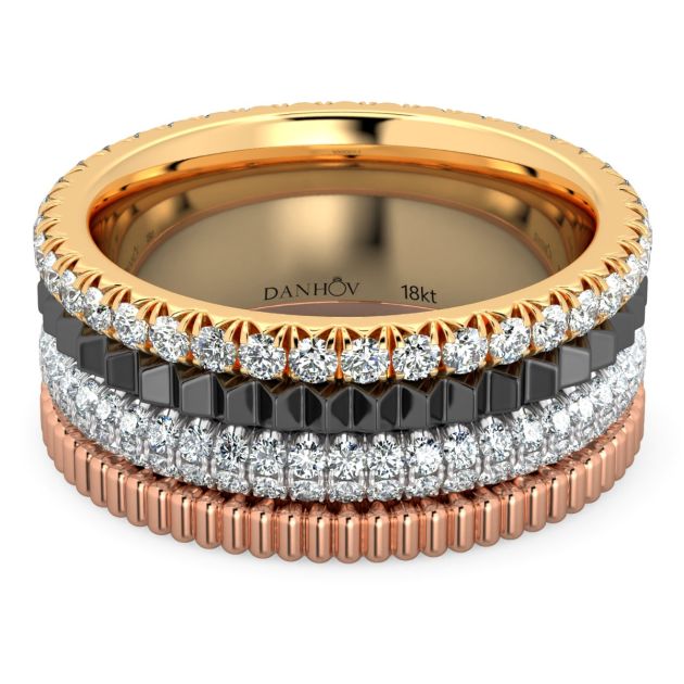 Fashion Band Danhov, Four colors in one band in 18KT