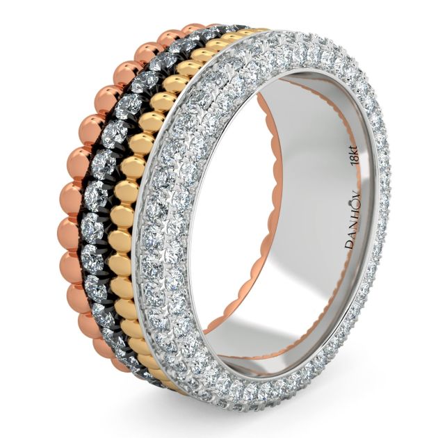 Fashion Band Danhov, Four colors in one band in 14KT