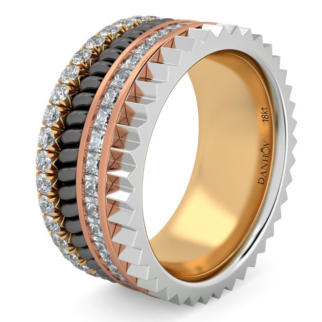 Fashion Band Danhov, Four colors in one band in 14KT
