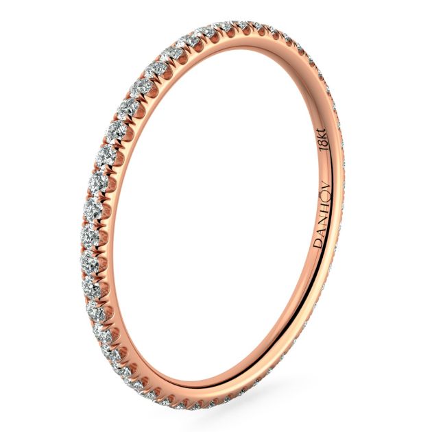 Danhov Abbraccio Classic Wedding Band in 18k Rose Gold
