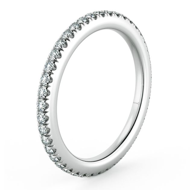 Danhov Perlina Diamond Wedding Band in Platinum 