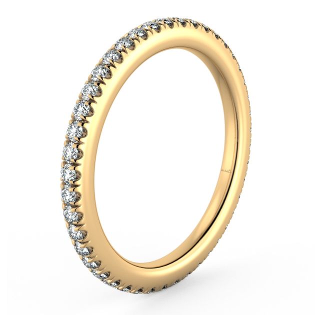 Danhov Perlina Diamond Wedding Band in 18k Yellow Gold