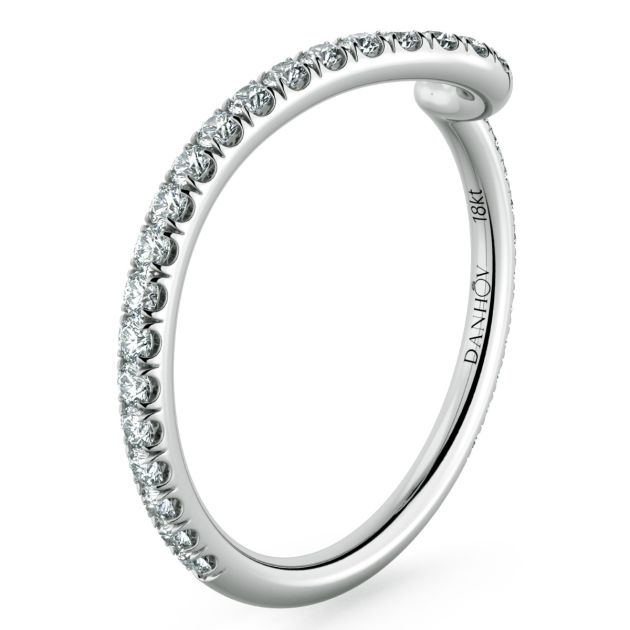 Danhov Abbraccio Diamond Wedding Band in 14k White Gold