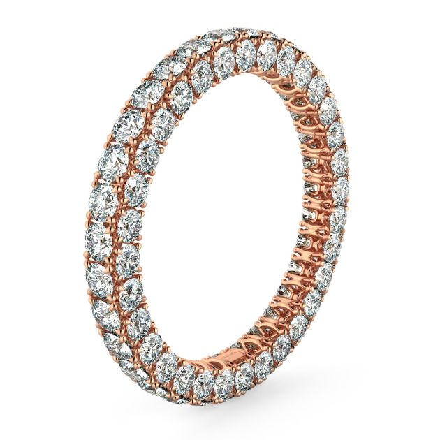 Danhov Eternita Diamond Wedding Band for Her in 14k Rose Gold