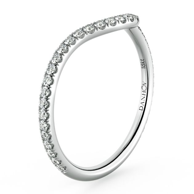 Danhov Abbraccio Diamond Wedding Band in 18k White Gold