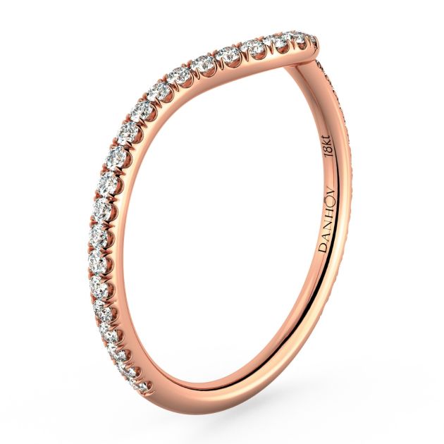 Danhov Abbraccio Diamond Wedding Band in 14k Rose Gold
