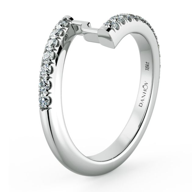 Danhov Unique Voltaggio Wedding Ring in 14k White Gold