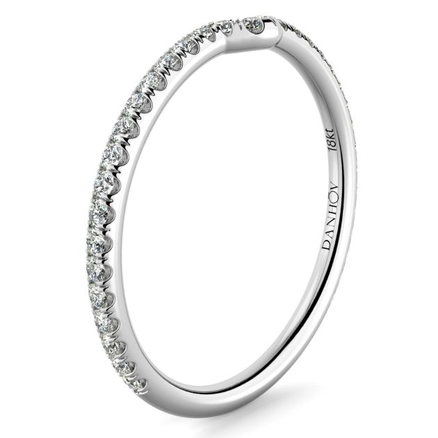 Danhov Solo Filo Exclusive Diamond Wedding Band in 14k White Gold