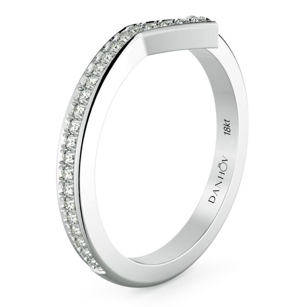 Danhov Classico Diamond Ladies Wedding Ring in 14k White Gold